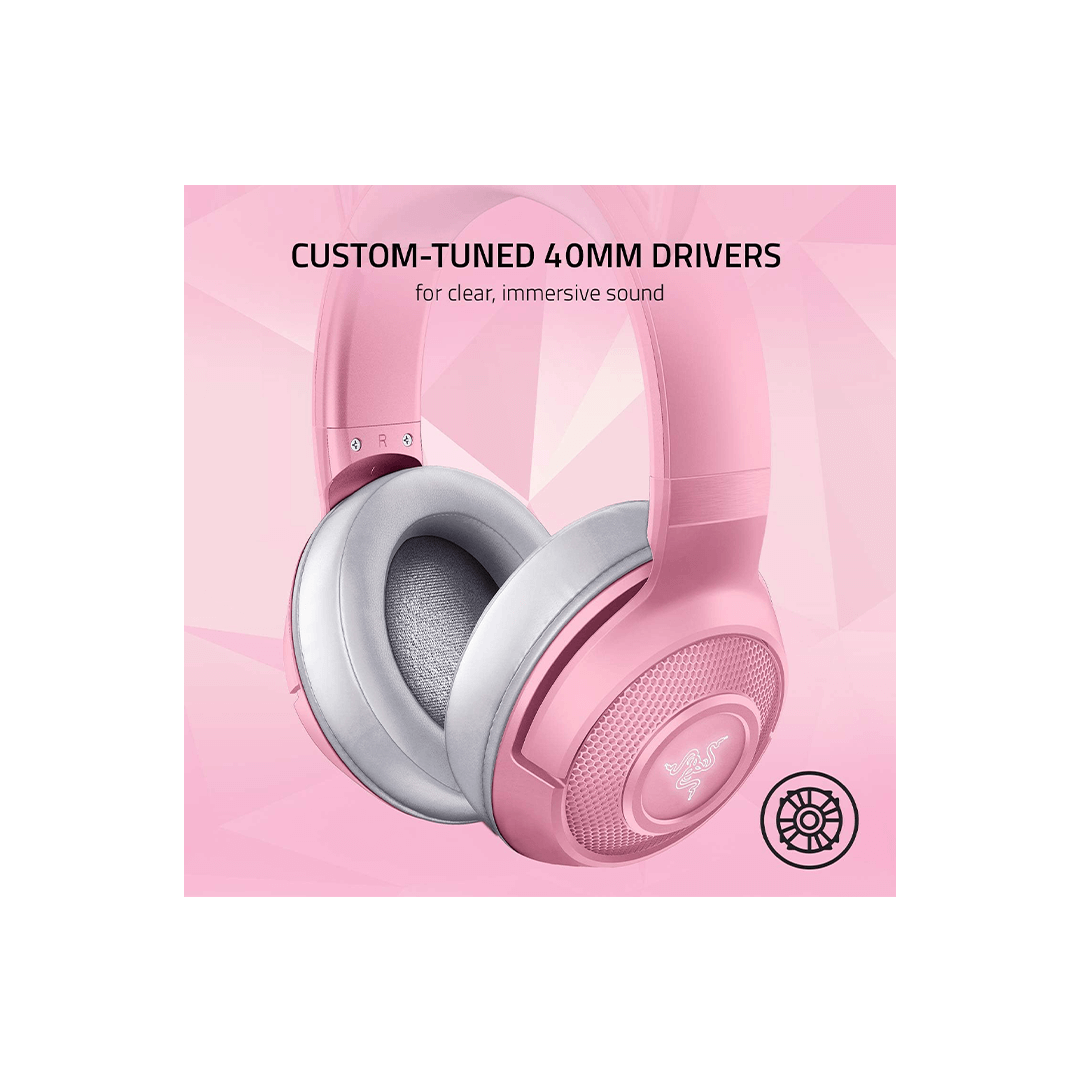 Razer Kraken BT Kitty Edition Wireless Bluetooth Headset with Razer Chroma RGB - Quartz in Qatar Razer Kraken BT Kitty Edition Wireless Bluetooth Headset with Razer Chroma RGB - Quartz in Qatar